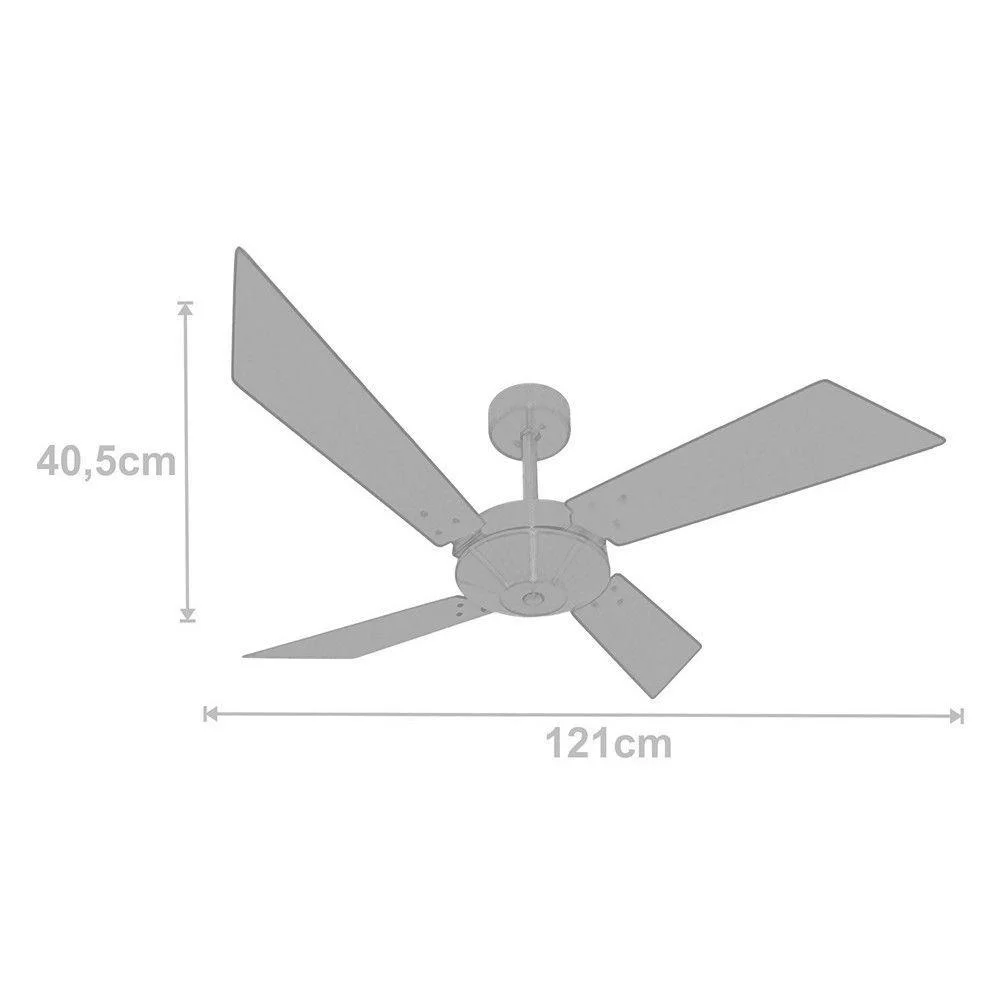 Imagem 2 de 2 do produto Ventilador De Teto Volare Tech New Office Branco 127v - 110v