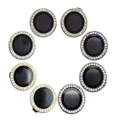 Película (kit 02 Pçs) Da Lente Câmera Lisa / Strass Para Motorola Moto G85 / Moto G75 / Moto G35 Cor:dourada;modelo Da C