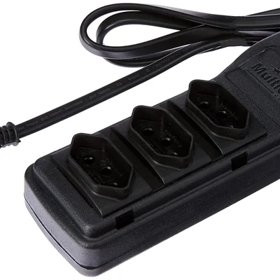 Filtro De Linha Power Line De 3 Tomadas Em Gabinete Plástico
