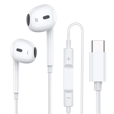 Fones De Ouvido Tipo C Para Iphone 15 15 Pro 15 Pro Max 16 16 Pro Max Com Fio, Fones De Ouvido Estéreo Compatíveis Com A