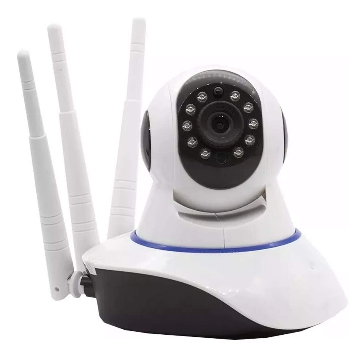 Câmera Ip 3 Antenas Wifi Wireless 3ª Geração Visão Noturna