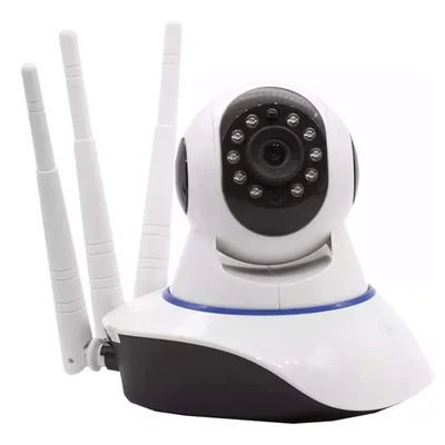 Câmera Ip 3 Antenas Wifi Wireless 3ª Geração Visão Noturna