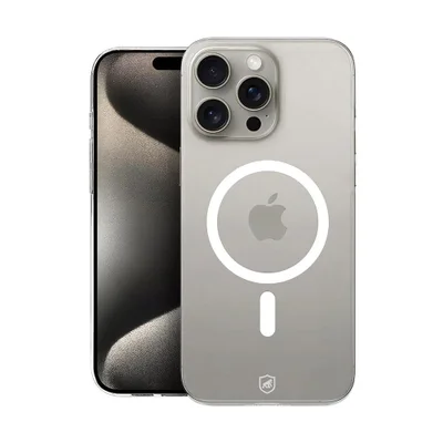 Capa Para Iphone 15 Pro Max Crystal Slim Magsafe Não Amarela