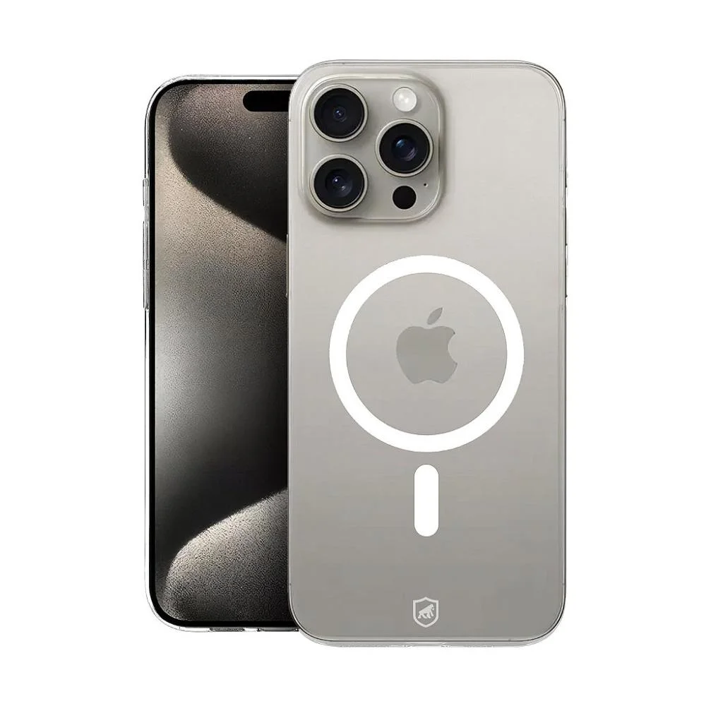 Capa Para Iphone 15 Pro Max Crystal Slim Magsafe Não Amarela