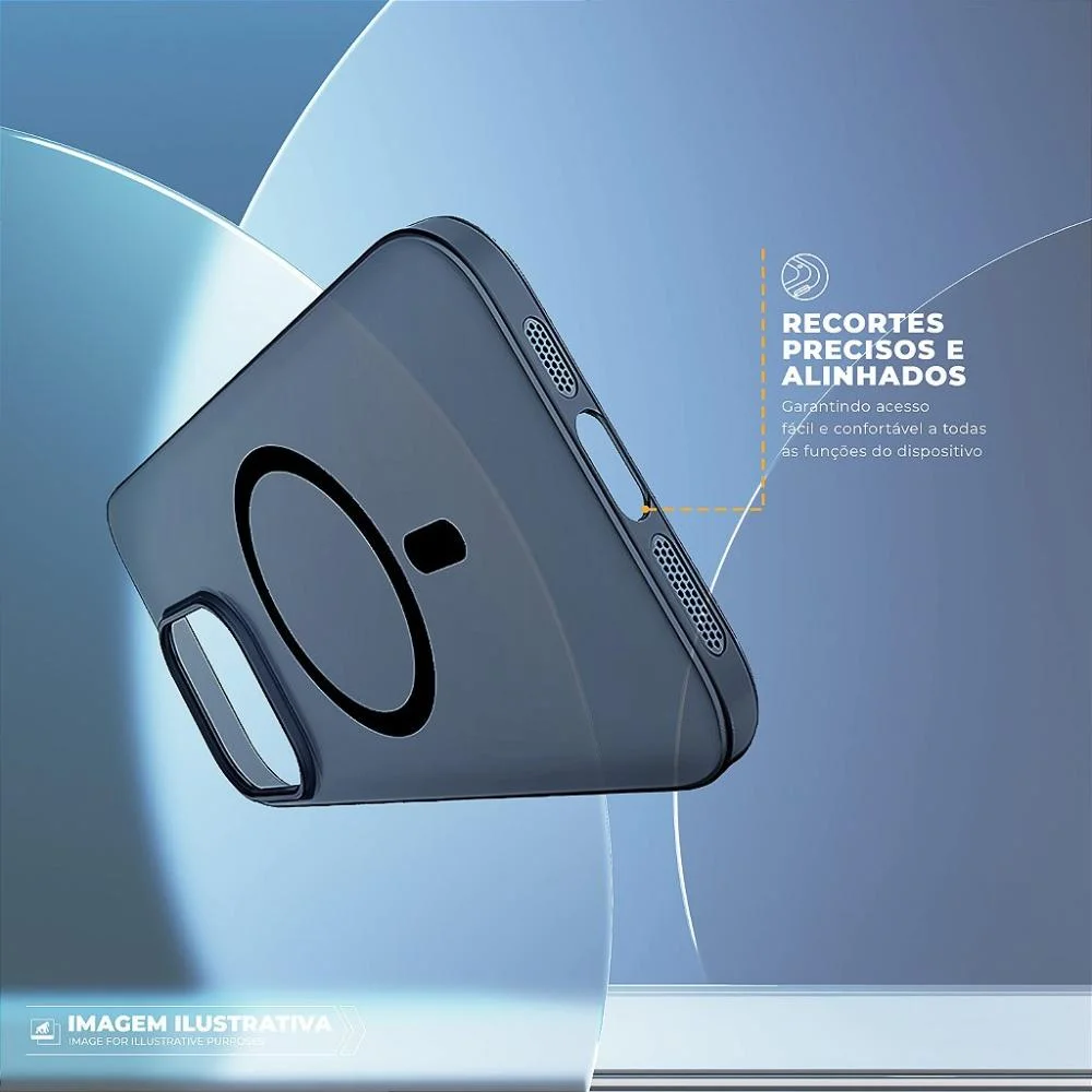 Imagem 3 de 5 do produto Capa Para Iphone 15 - Crystal Slim Magsafe Dark - Gshield