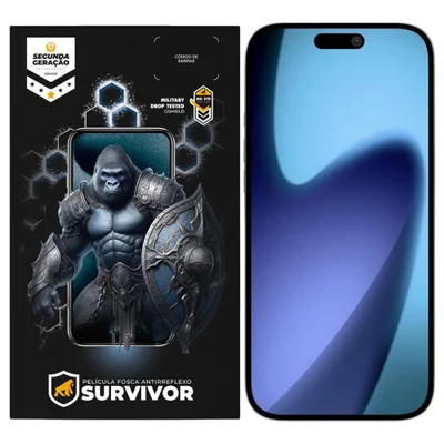 Película Para Iphone 17 - Fosca Antirreflexo Com Aplicador - Survivor - Gshield