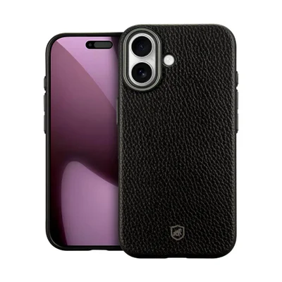 Capa Case Capinha Para Iphone 17 - Magsafe Tech Couro - Preta - Gshield