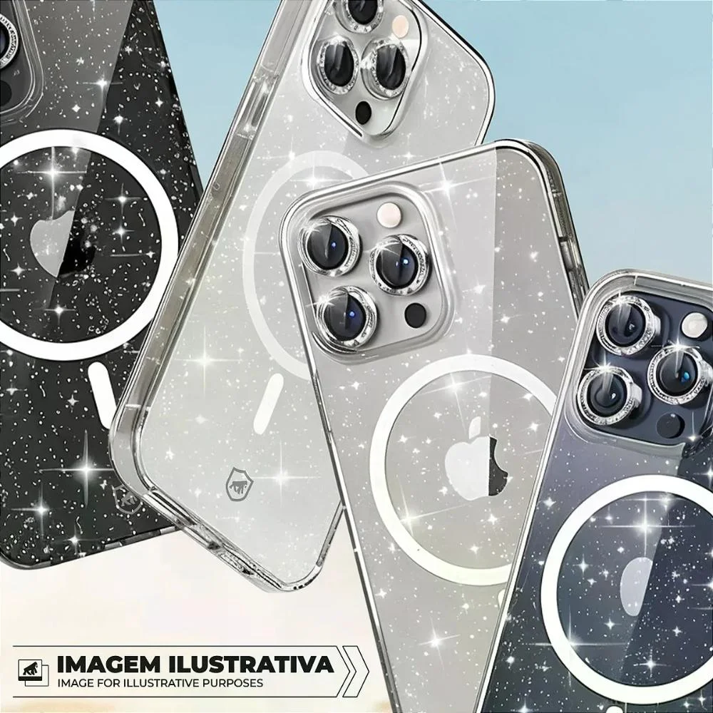 Imagem 3 de 5 do produto Capa Case Capinha Para Iphone 17 - Magsafe Glitter - Gshield