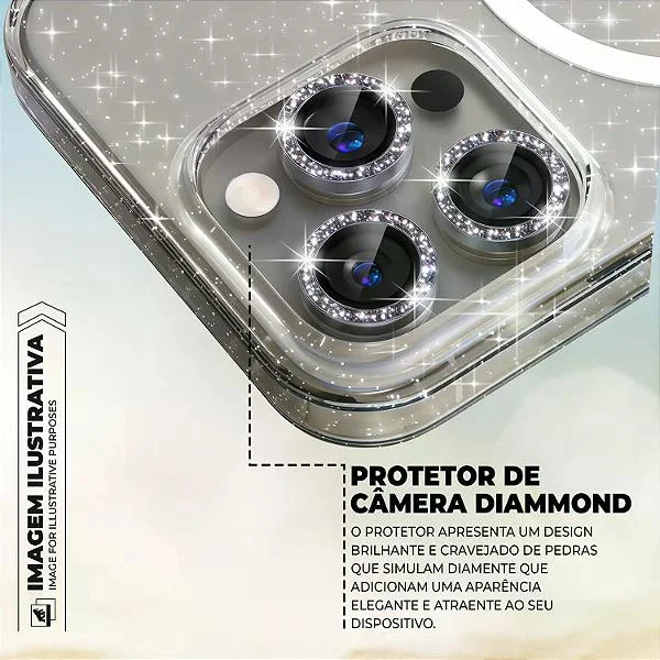 Imagem 4 de 5 do produto Capa Case Capinha Para Iphone 17 - Magsafe Glitter - Gshield