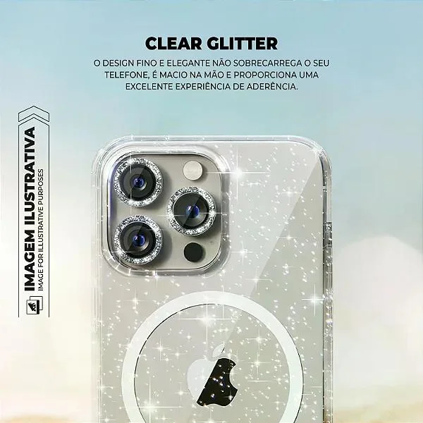Imagem 5 de 5 do produto Capa Case Capinha Para Iphone 17 - Magsafe Glitter - Gshield
