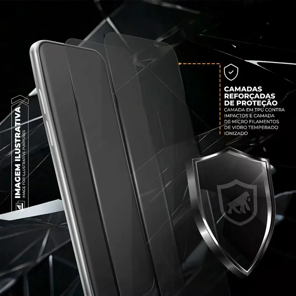 Imagem 2 de 5 do produto Película Para Iphone 17 Pro Max - Dual Glass Preta - Gshield