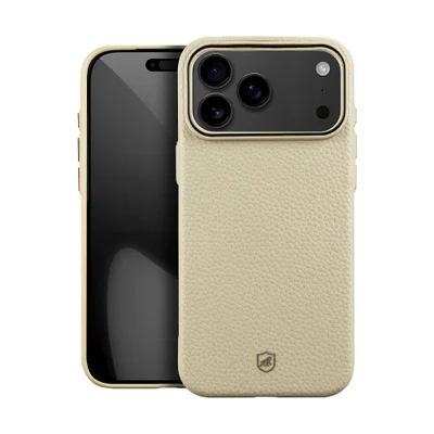 Capa Case Capinha Para Iphone 17 Pro Max - Magsafe Tech Couro - Nature - Gshield