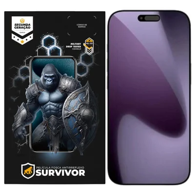 Película Para Iphone 17 Pro - Fosca Antirreflexo Com Aplicador - Survivor - Gshield