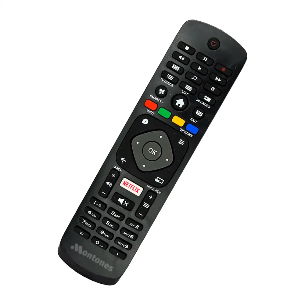 Controle Remoto Para Tv Philips Smart Universal Netflix + 2 Pilhas