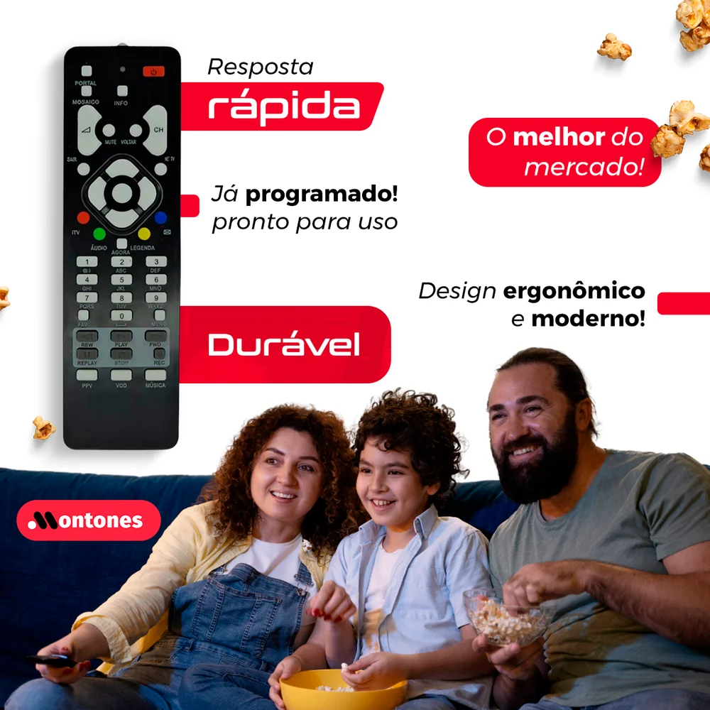 Imagem 3 de 5 do produto Controle Remoto Para Tv Net Claro Digital Hd  + 2 Pilhas