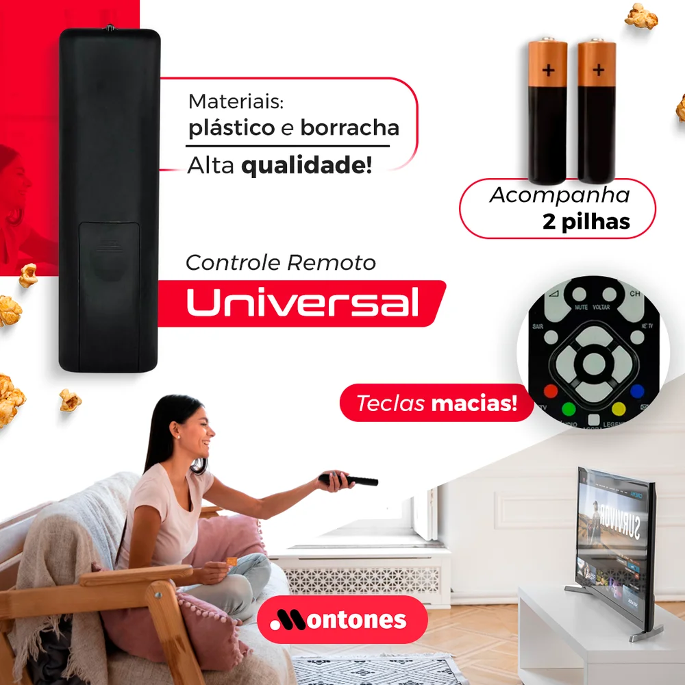 Imagem 5 de 5 do produto Controle Remoto Para Tv Net Claro Digital Hd  + 2 Pilhas
