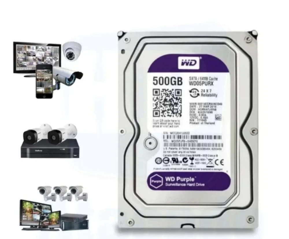 Imagem 4 de 4 do produto Hd Interno 500gb Wd Purple PC Computador Dvr