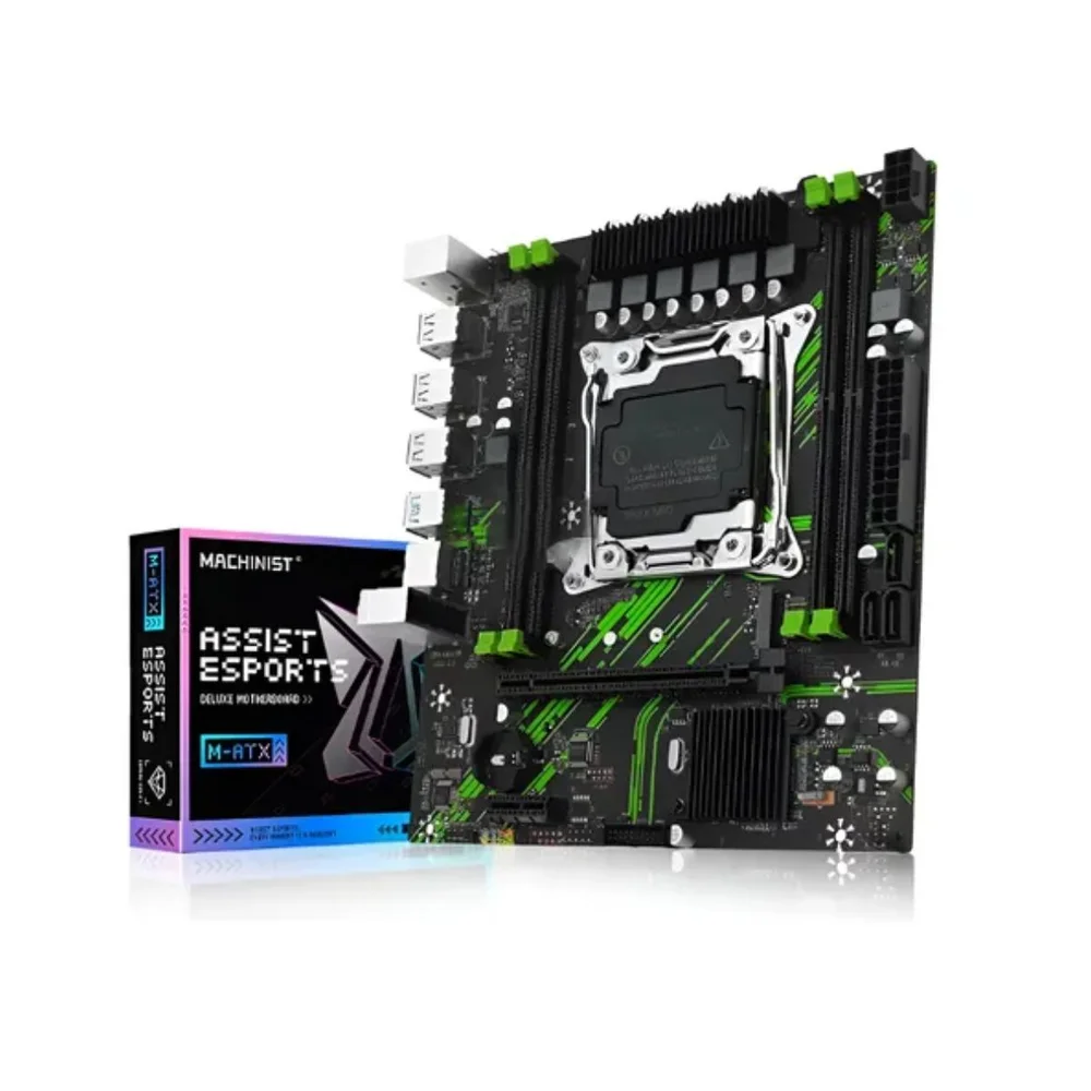 Placa Mae Machinist Pr9 X99 Micro Atx Black Green Xeon Placa Mae Machinist Pr9 X99 Micro Atx Black Green Xeon