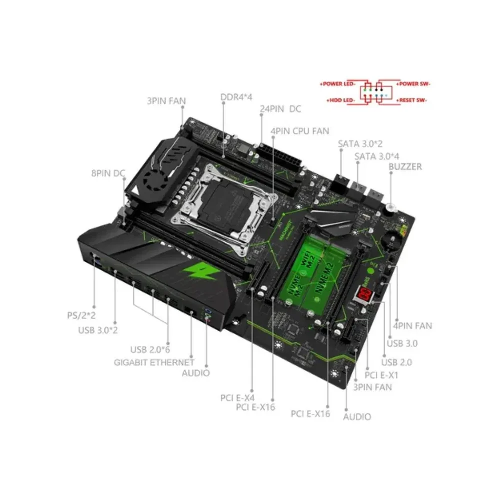 Placa Mãe E5-mr9a Pro Machinist Intel Xeon V3 E V4 Placa Mãe E5-mr9a Pro Machinist Intel Xeon V3 E V4