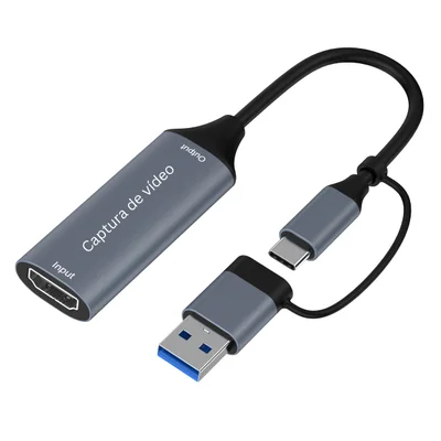 Adaptador Captura Vídeo HDMI P/usb-c Monitor Dvr