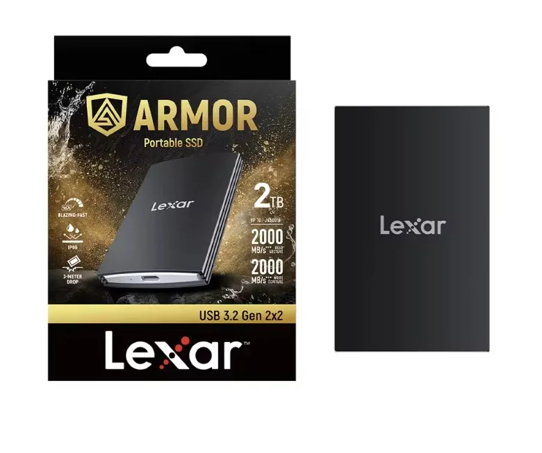 Imagem 3 de 5 do produto Hd SSD Portátil Lexar Armor De 2 Tb - Preto- 2000 Mb/s