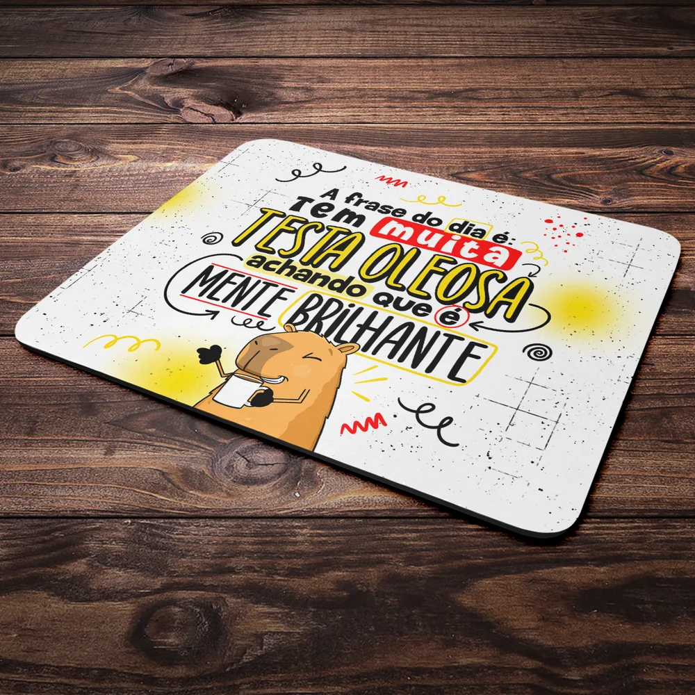 Imagem 3 de 4 do produto Mouse Pad Divertido Capivaras  - A Frase Do Dia