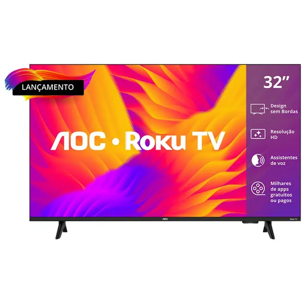 Smart Tv Aoc DLED 32"" Wi-Fi Roku Tv Quad Core - 32s5155/78g - view 4