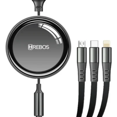 Cabo Carregador Premium | Hrebos Triolink 3 Em 1