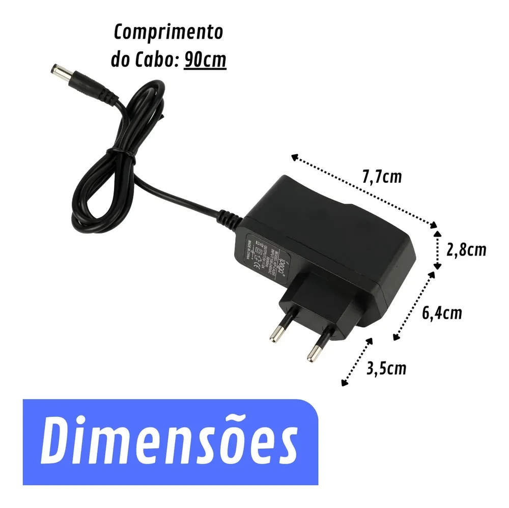 Imagem 3 de 5 do produto Fonte De Alimentacao 110/220vac Saida 5vdc 2a 5,5x2,1mm