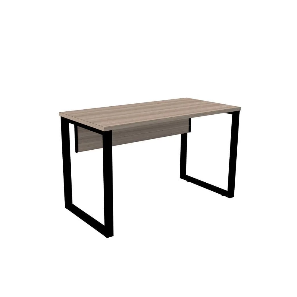 Imagem 1 de 2 do produto Mesa De Escritório Pé Tubular Pe25 Em Mdp 170 X 70 Cm Cor Noce Naturalle E Base Preta
