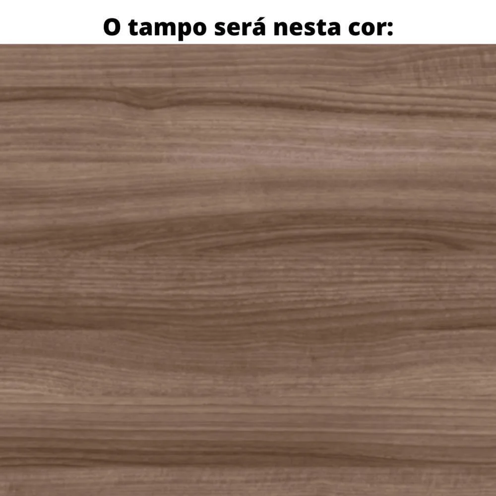 Imagem 4 de 5 do produto Mesa De Reunião Retangular 260 X 120 Cm Pé Tubular Pe25 Em Mdp Walnut Base Branco