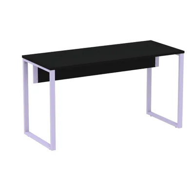 Mesa Escritório P25 Tub Pandin 170 Cm (larg) X 70 Cm (prof) Tampo Mdp Preto Pé Aço Tubular Lilás