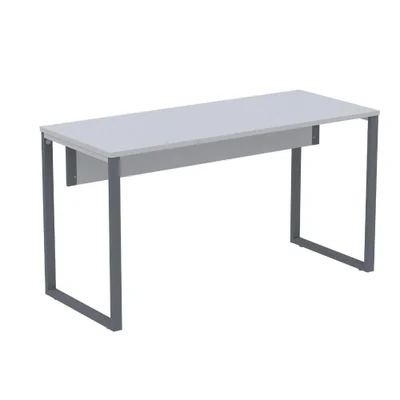 Mesa Escritório P25 Tub Pandin 170 Cm (larg) X 70 Cm (prof) Tampo Mdp Cinza Pé Aço Tubular Grafito
