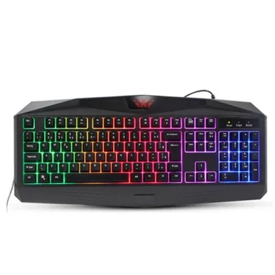 Teclado Gamer Multimidia LED RGB Semi Mecânico PC Notebook