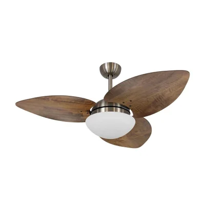 Ventilador De Teto Dormamu Bronze 3 Pás Rádica Imbuia 110v
