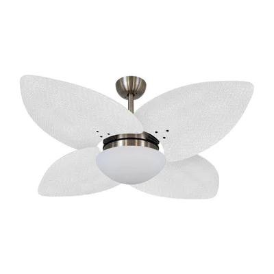 Ventilador De Teto Dormamu Bronze 4 Pás Palmae Branco 220v