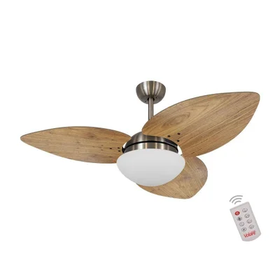 Ventilador De Teto Dormamu Bronze 3 Pás Rádica Freijó 220v Com Controle