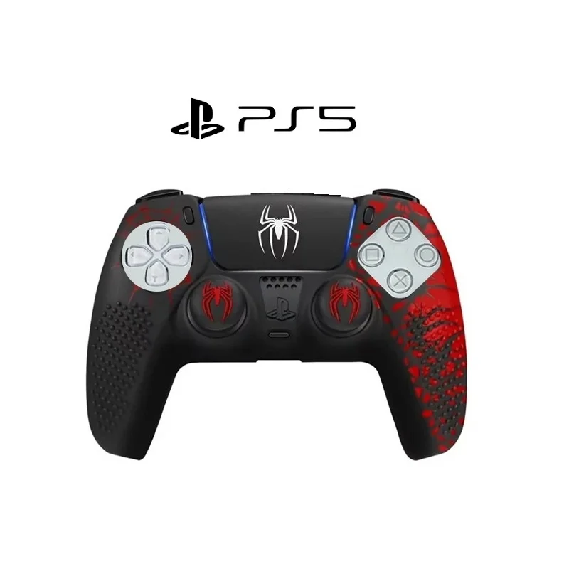 Imagem 2 de 4 do produto Capa Controle Dualsense Ps5 Antiderrapante Especial Spiderman Homem Aranha Acessório Silicone