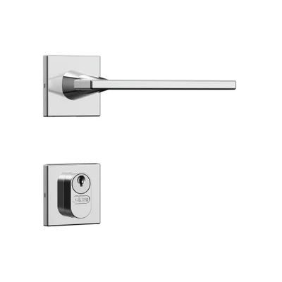 Fechadura Externa Roseta Quad. Inox Classic  [ 38216 ] Stam