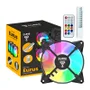 Kit Cooler Fan ARGB Com Hub E Controle Remoto – 3 Unidades 120mm Silencioso 32,05 Cfm 3