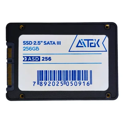 SSD Sata Iii 2.5" 256gb Leitura de até 550 MB/s, Gravação de até 450 MB/s Aitek - Asd-256