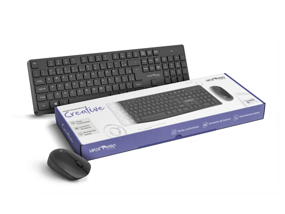 Imagem 3 de 5 do produto Kit Sem Fio Creative Preto Viper Pro Office Vo203