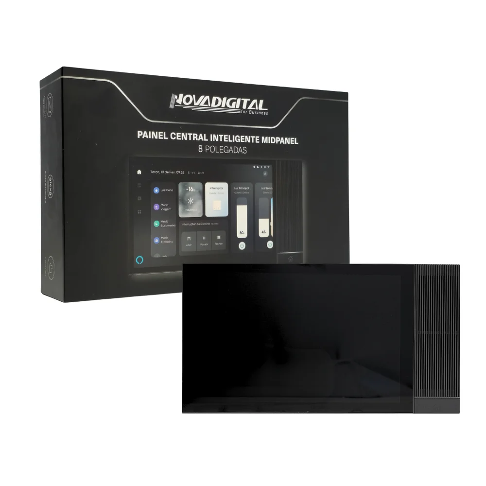 Painel Central Inteligente Midpainel Tela 8 Novadigital – Hub Zigbee -  Alexa Integrada