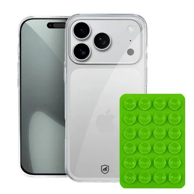Kit Capa Crystal Slim Para Iphone 17 Pro +  Ventosa - Verde - Gshield