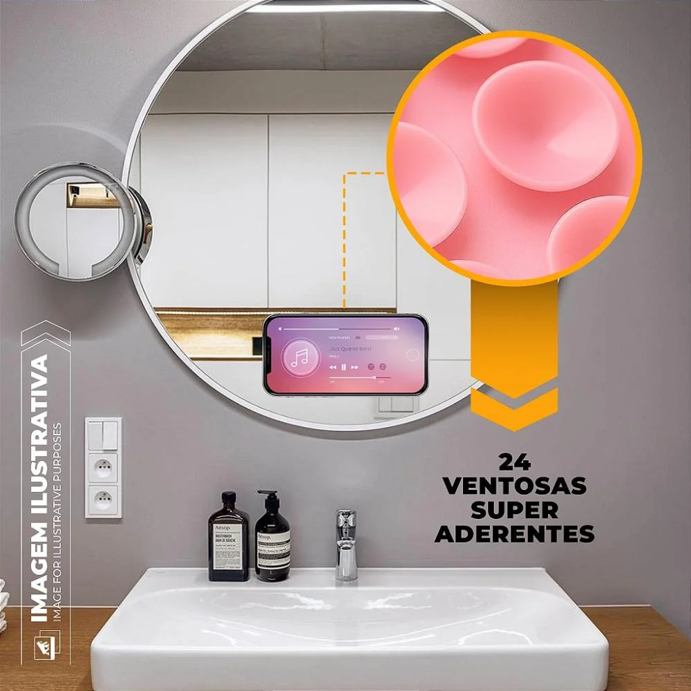 Imagem 4 de 5 do produto Kit Capa Crystal Slim Para Iphone 17 Pro Max +  Ventosa - Rosa - Gshield