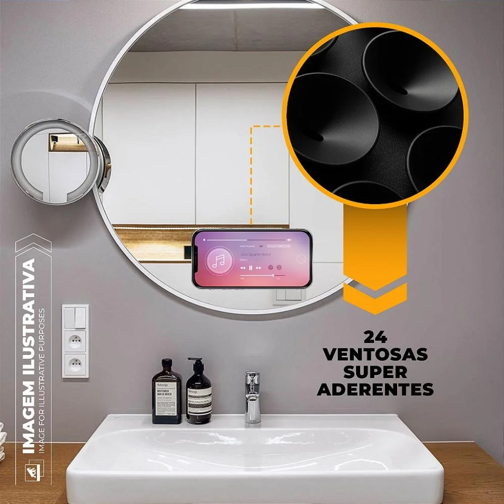 Imagem 4 de 5 do produto Kit Capa Crystal Slim Para Iphone 17 Pro +  Ventosa - Preto - Gshield