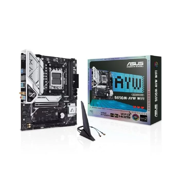 Placa Mãe Asus B650m-ayw Wifi Am5 2xDDR5 Amd B650 Matx