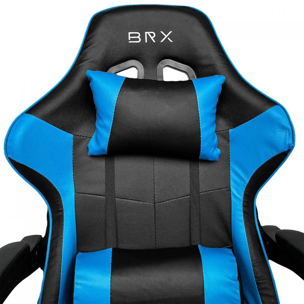 Imagem 5 de 5 do produto Cadeira Gamer Brx Impact Blue, Até 120Kg