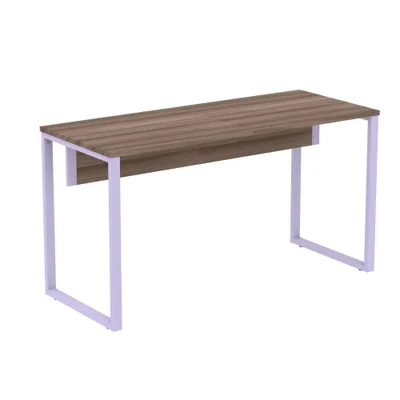 Mesa Escritório P25 Tub Pandin 170 Cm Largura X 70 Cm Profundidade Tampo Mdp Walnut Pé Aço Tubular Lilás