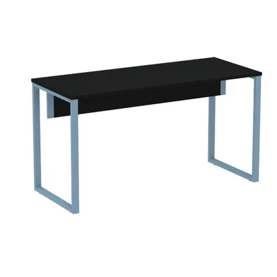 Mesa Escritório P25 Tub Pandin 170 Cm Largura X 70 Cm Profundidade Tampo Mdp Preto Pé Aço Tubular Azul Dali